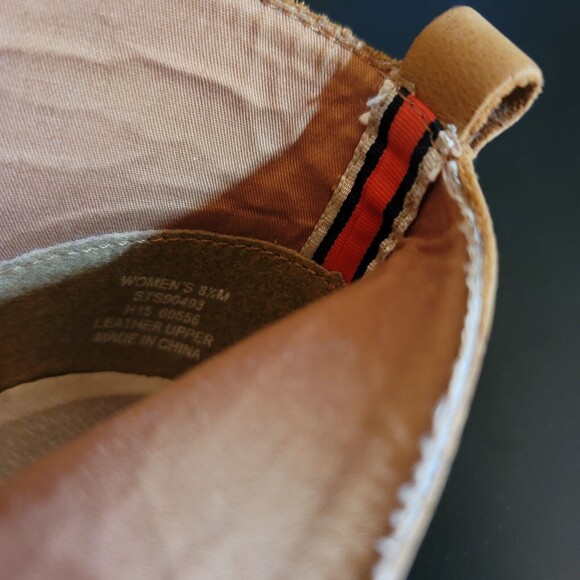 Sperry Boots Womens 8.5M Harlow Burnished Wedge Ankle Bootie Brown Leather Heels - Picture 7 of 7